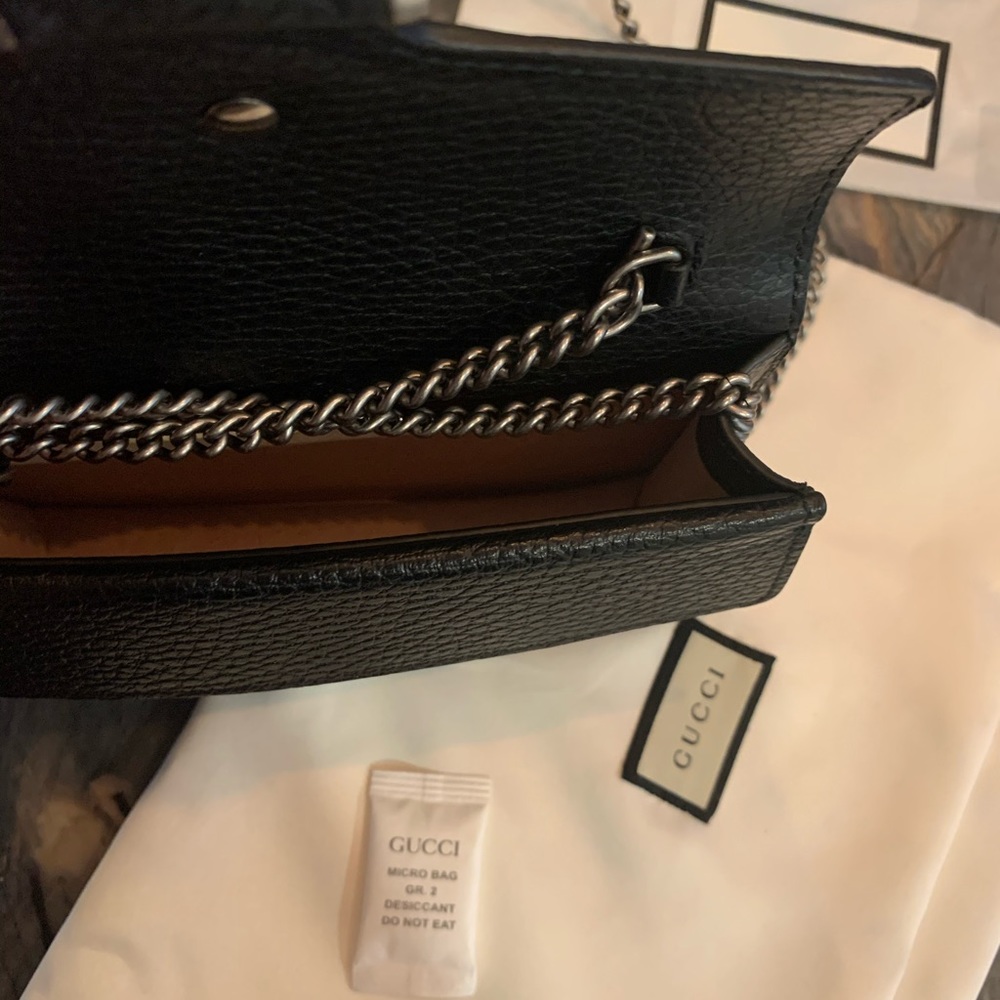 Gucci Dionysus Super Mini Black Grained Leather - Picture 12 of 16